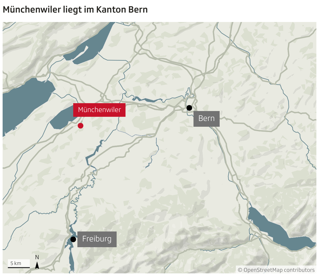 Münchenwiler liegt im Kanton Bern (Locator-Karte)