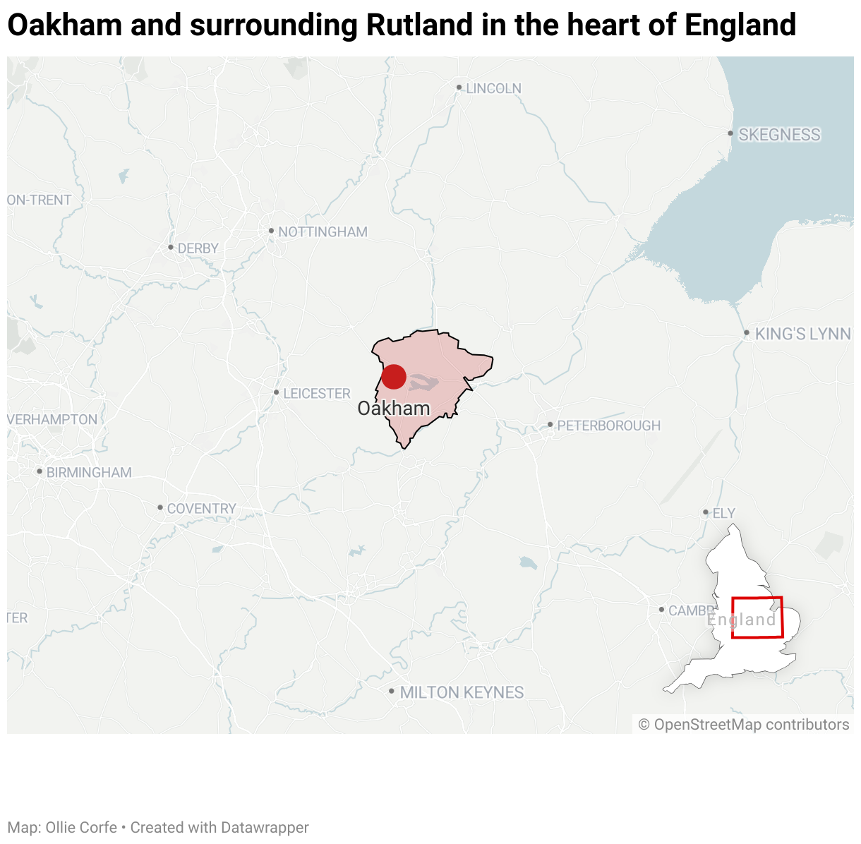 Map of Oakham.