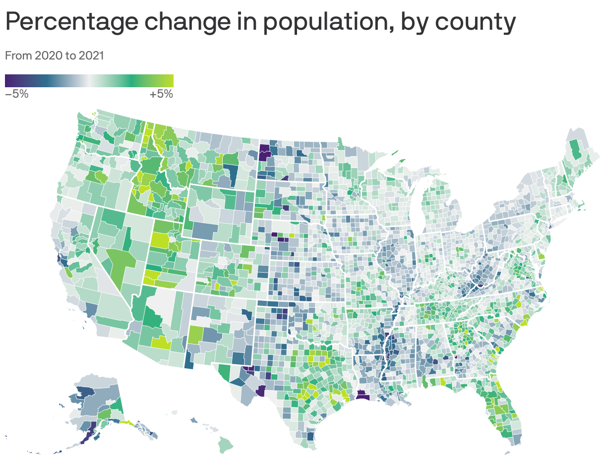 Interactive Map Where Population Growth Has Exploded During The