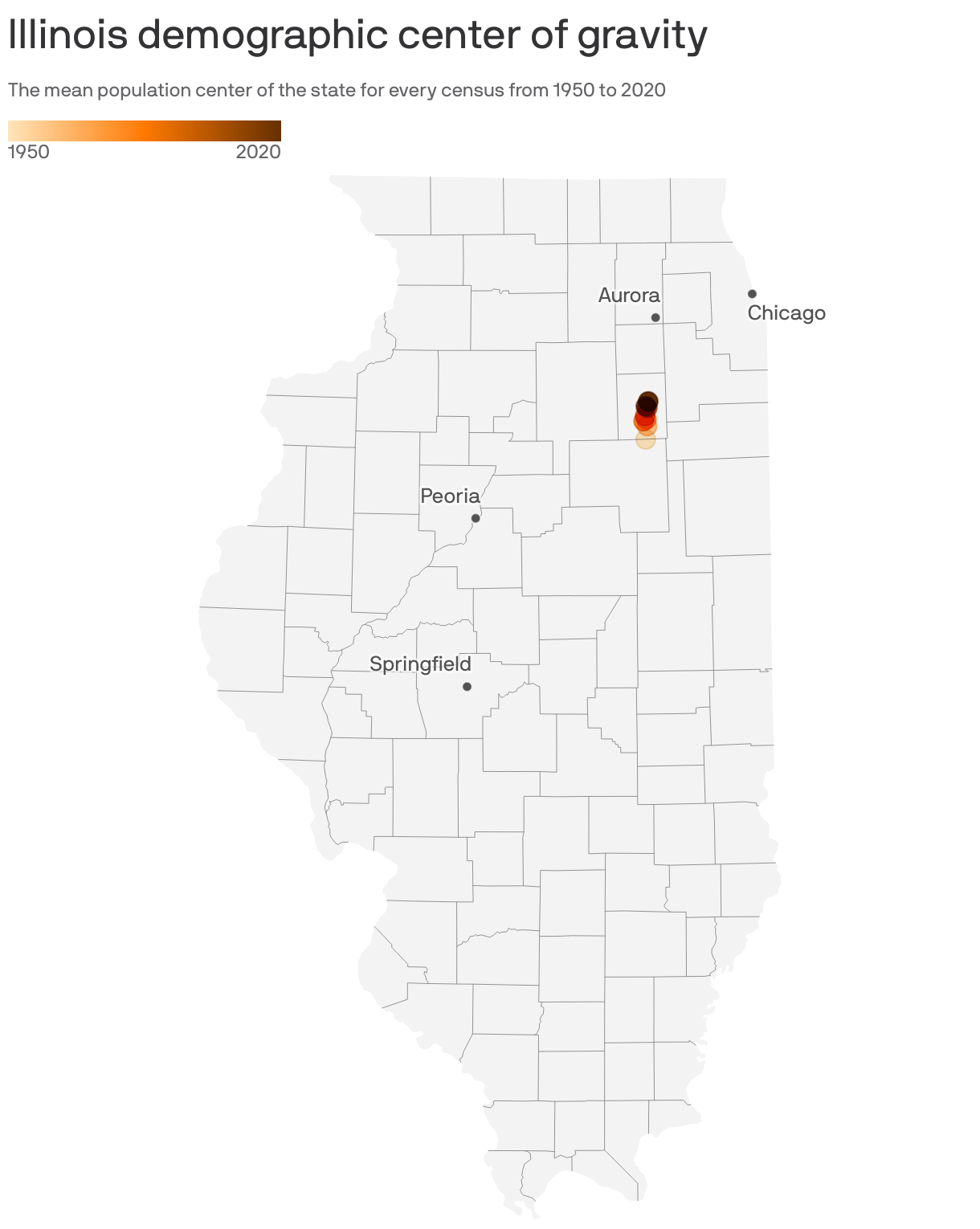 Illinois demographic center of gravity