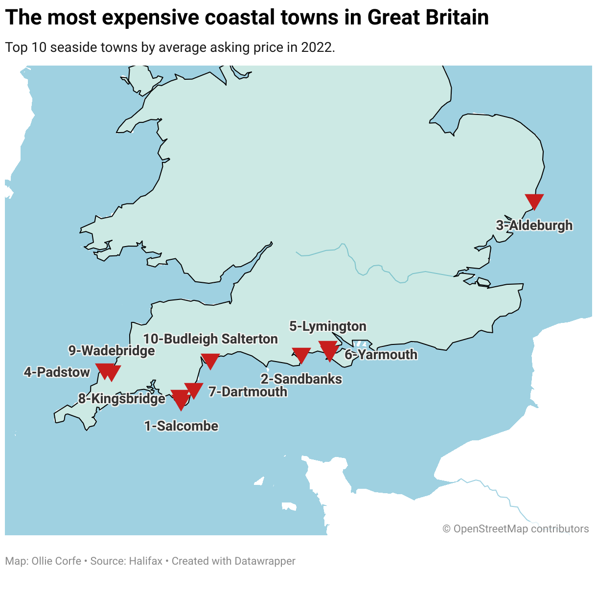 Britain s Most Expensive And Cheapest Seaside Towns MAPPED UK 