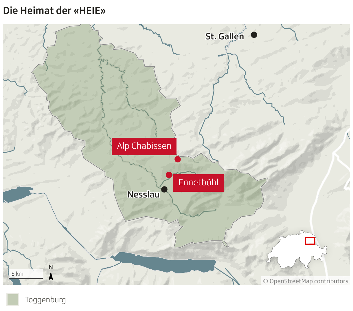 Die Heimat der «HEIE» (Locator-Karte)