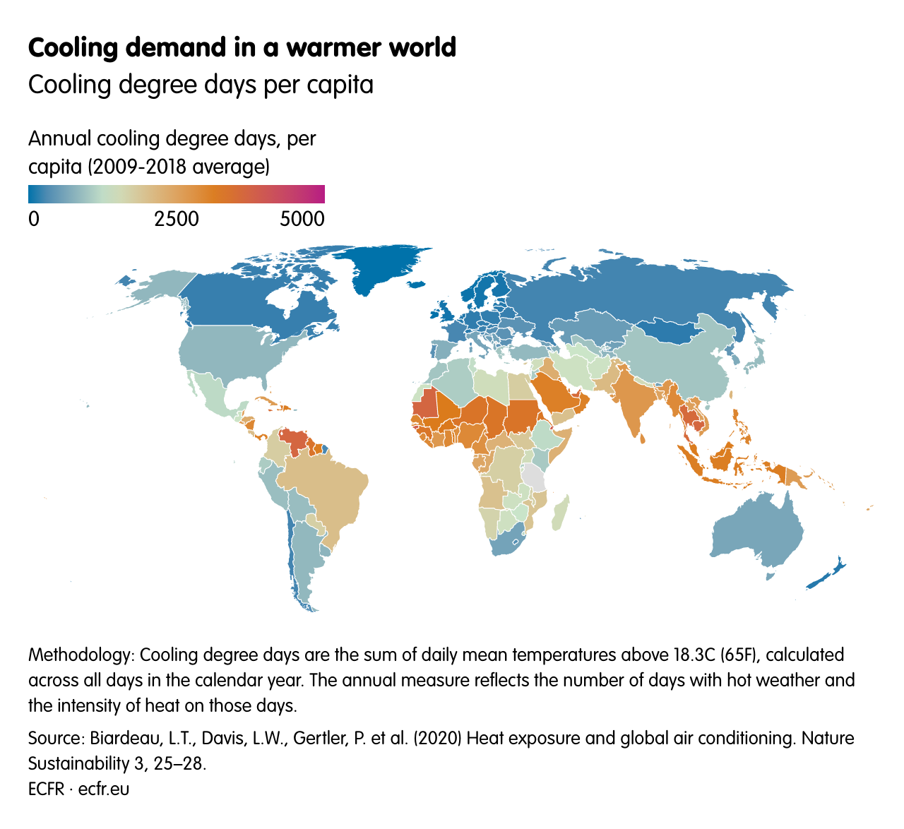 Cooling demand in a warmer world 