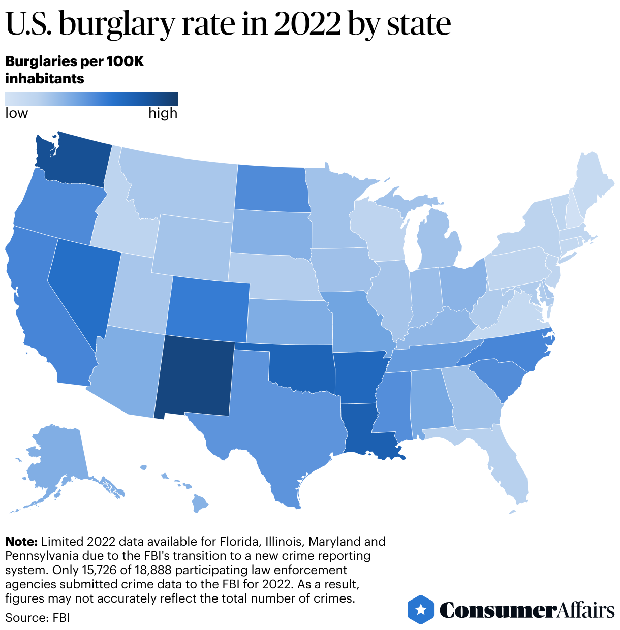 Home Invasion Statistics by State 2024 | ConsumerAffairs®