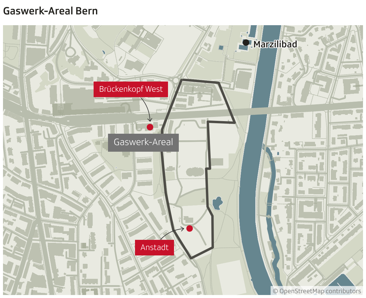 Gaswerk-Areal Bern (Locator-Karte)