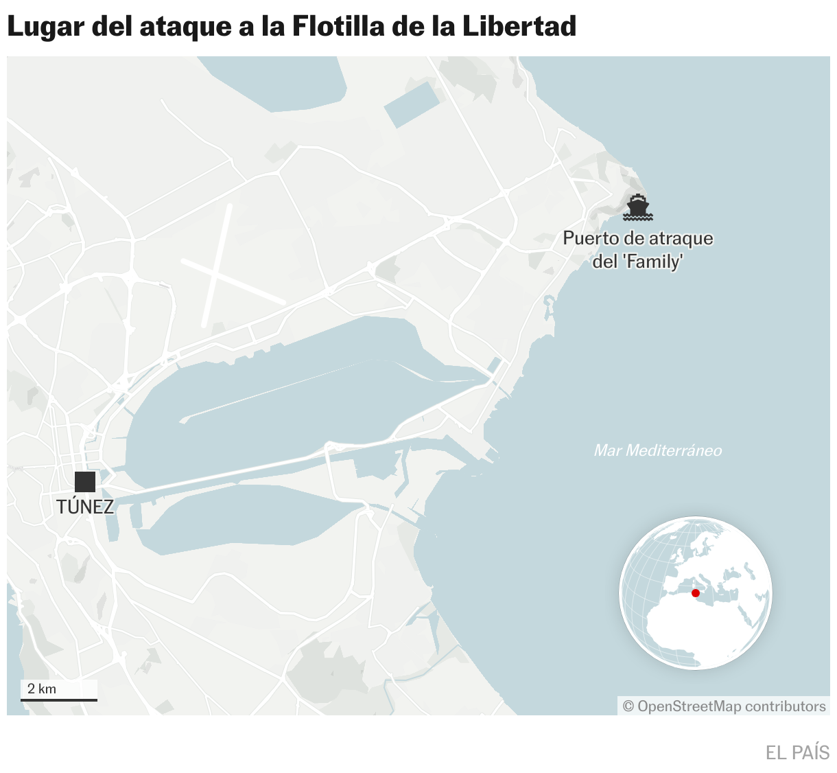 Lugar del ataque a la Flotilla de la Libertad (Mapas de ubicación)