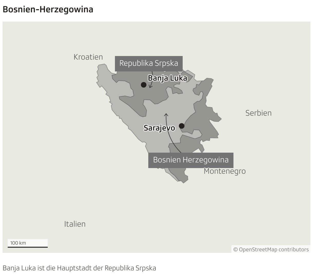Bosnien-Herzegowina (Locator-Karte)