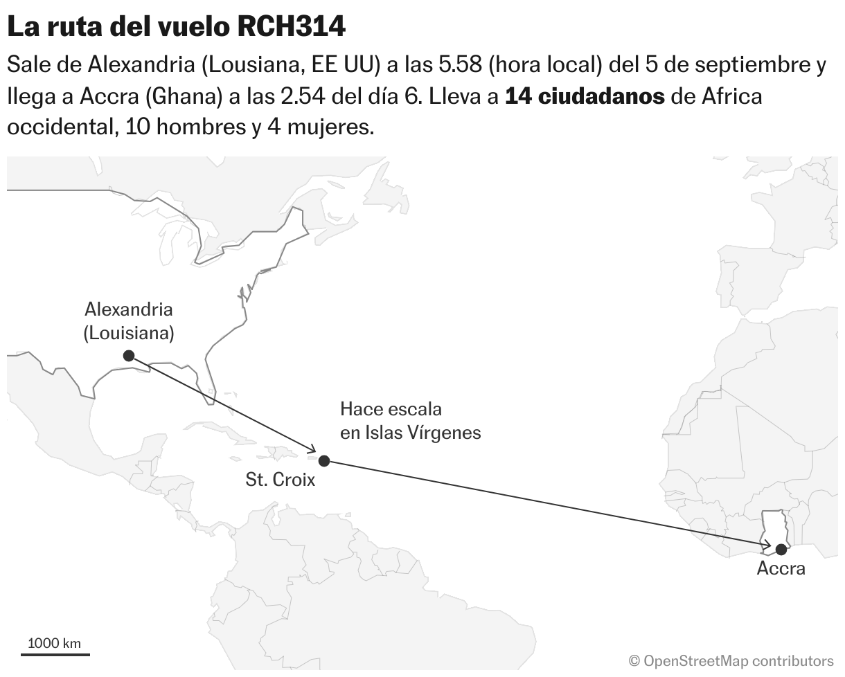 La ruta del vuelo RCH314 (Mapas de ubicación)