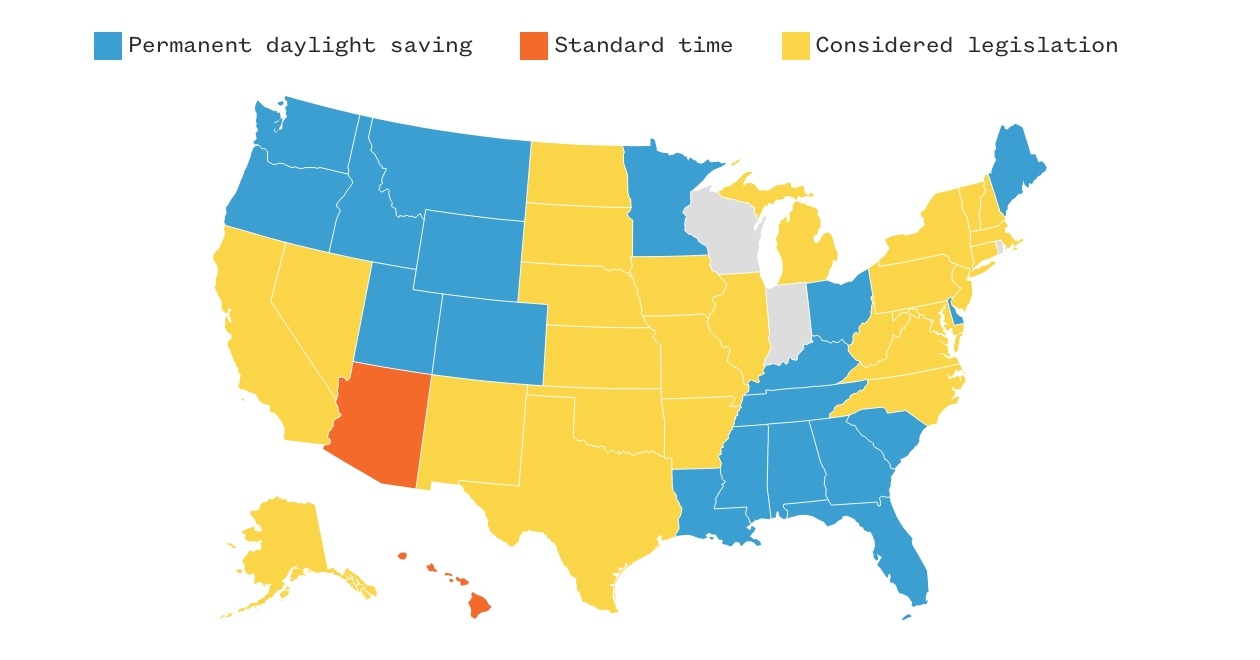 Which States Observe Daylight Saving Time and Which Don't? – NBC Chicago