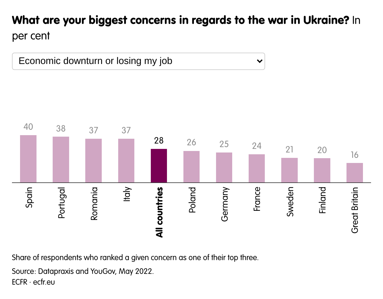 What are your biggest concerns in regards to the war in Ukraine? 