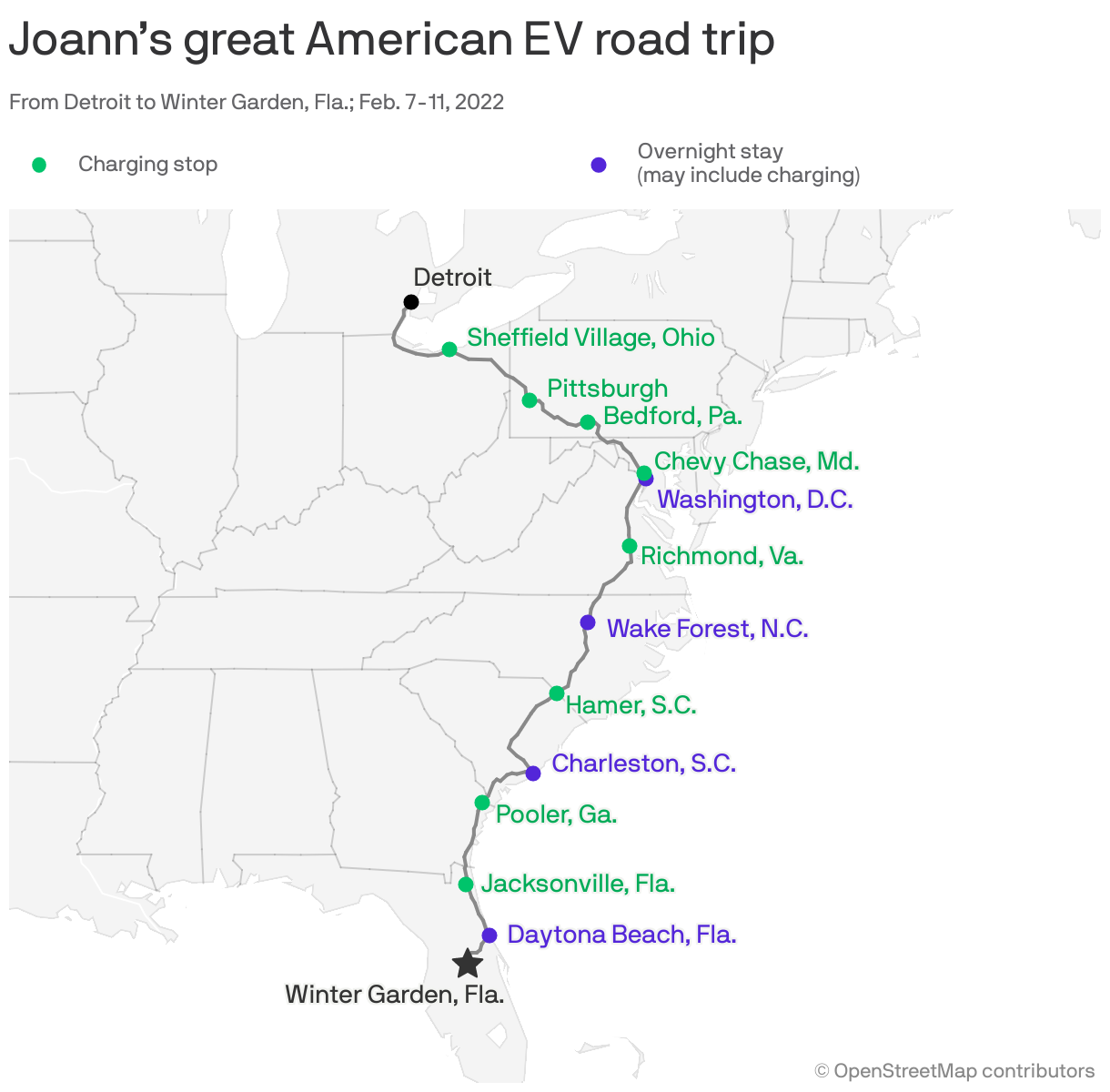 Joann’s great American EV road trip
