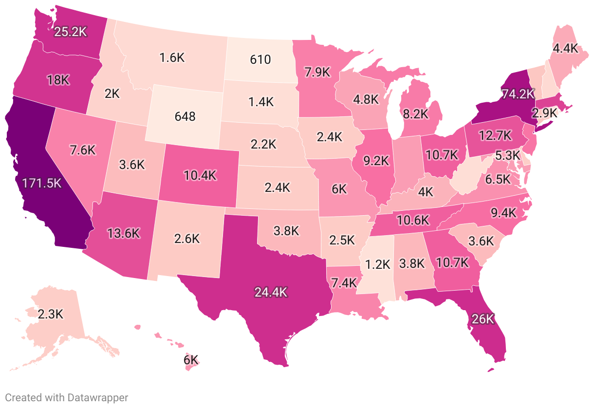 Homeless Population by State 2024