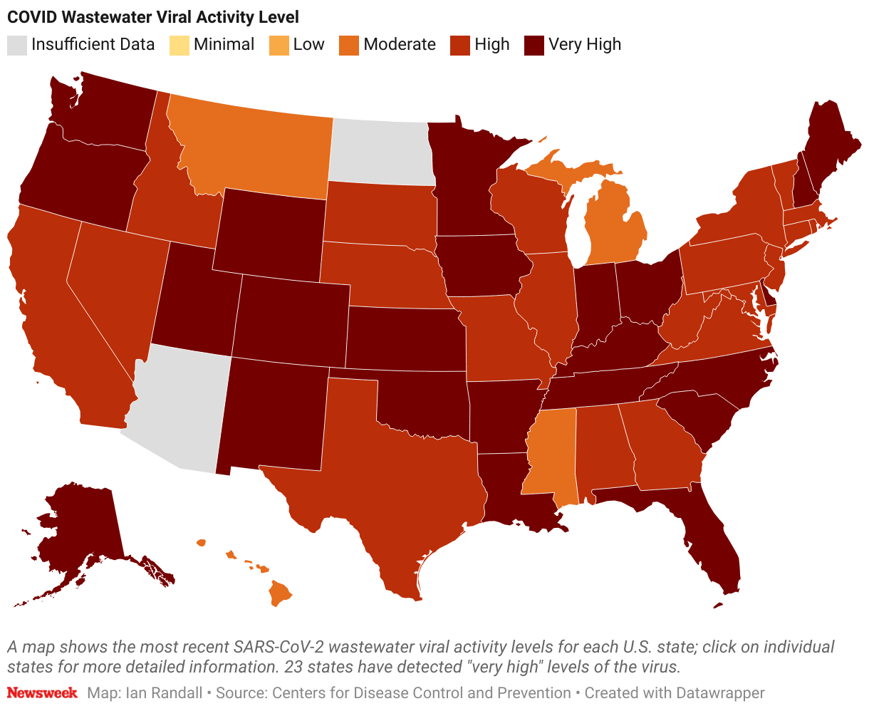 COVID map replace unearths states with ‘very prime’ wastewater viral job