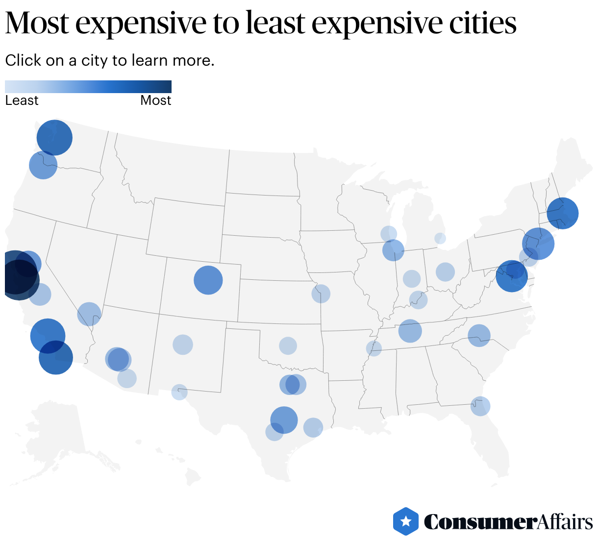 10 Most Expensive Cities in the U.S. (2024) | ConsumerAffairs®