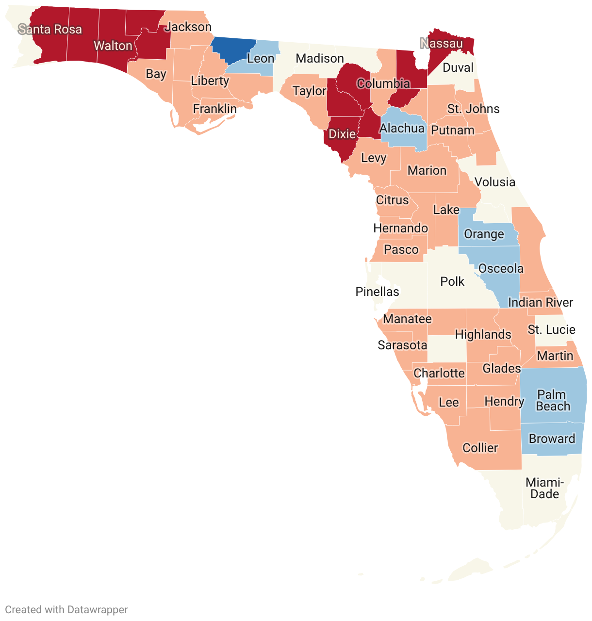 Party Lean by County