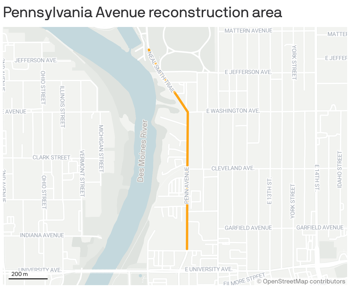 Pennsylvania Avenue reconstruction area