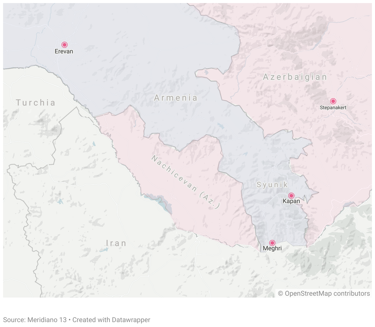 Prima della resa del Nagorno-Karabakh, la regione appariva così