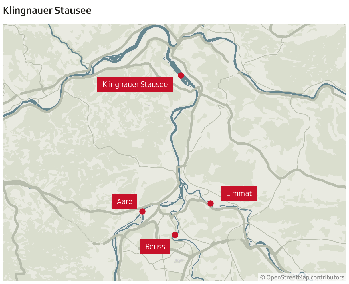 Klingnauer Stausee (Locator-Karte)