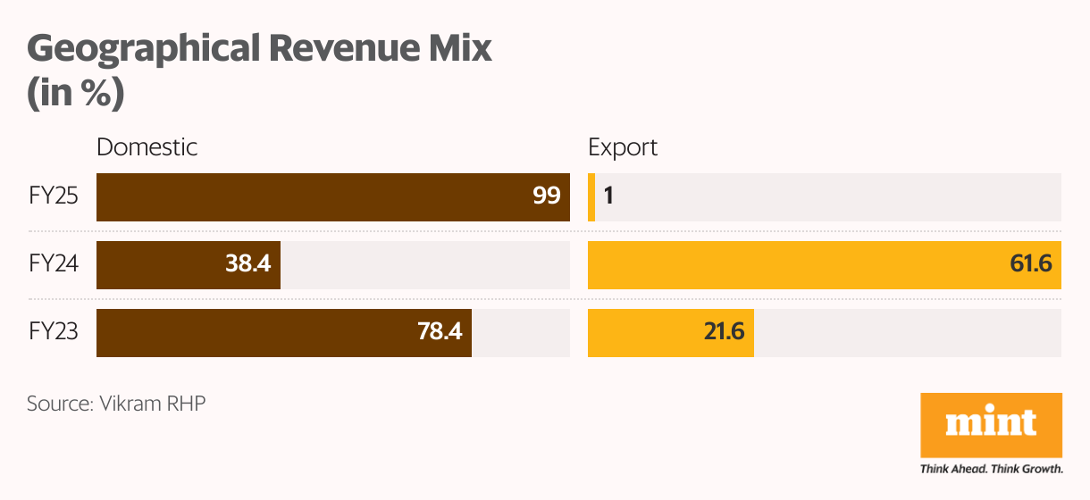 Geographical Revenue Mix (in %) (Split Bars)