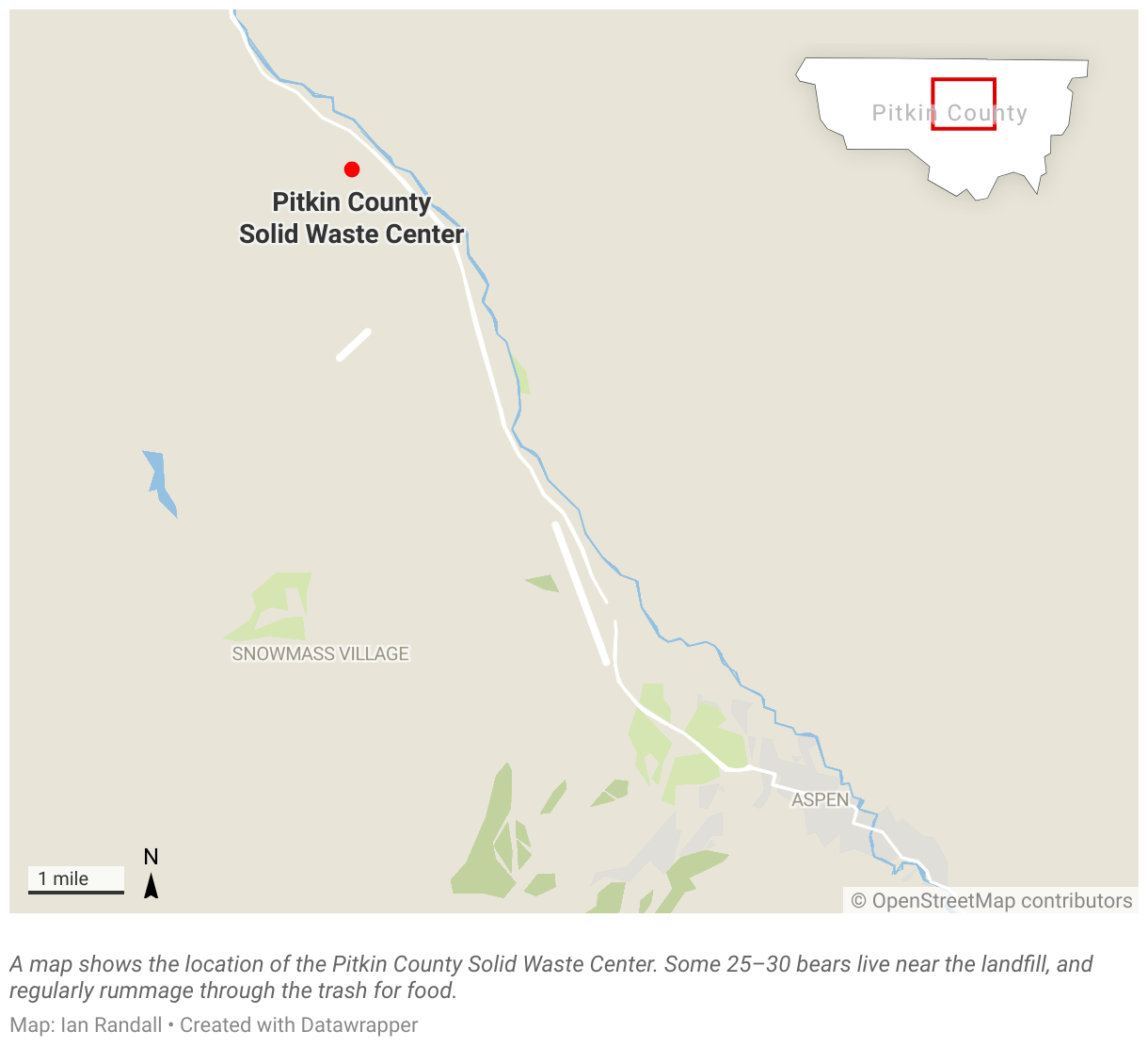 A map shows the location of the Pitkin County Solid Waste Center.