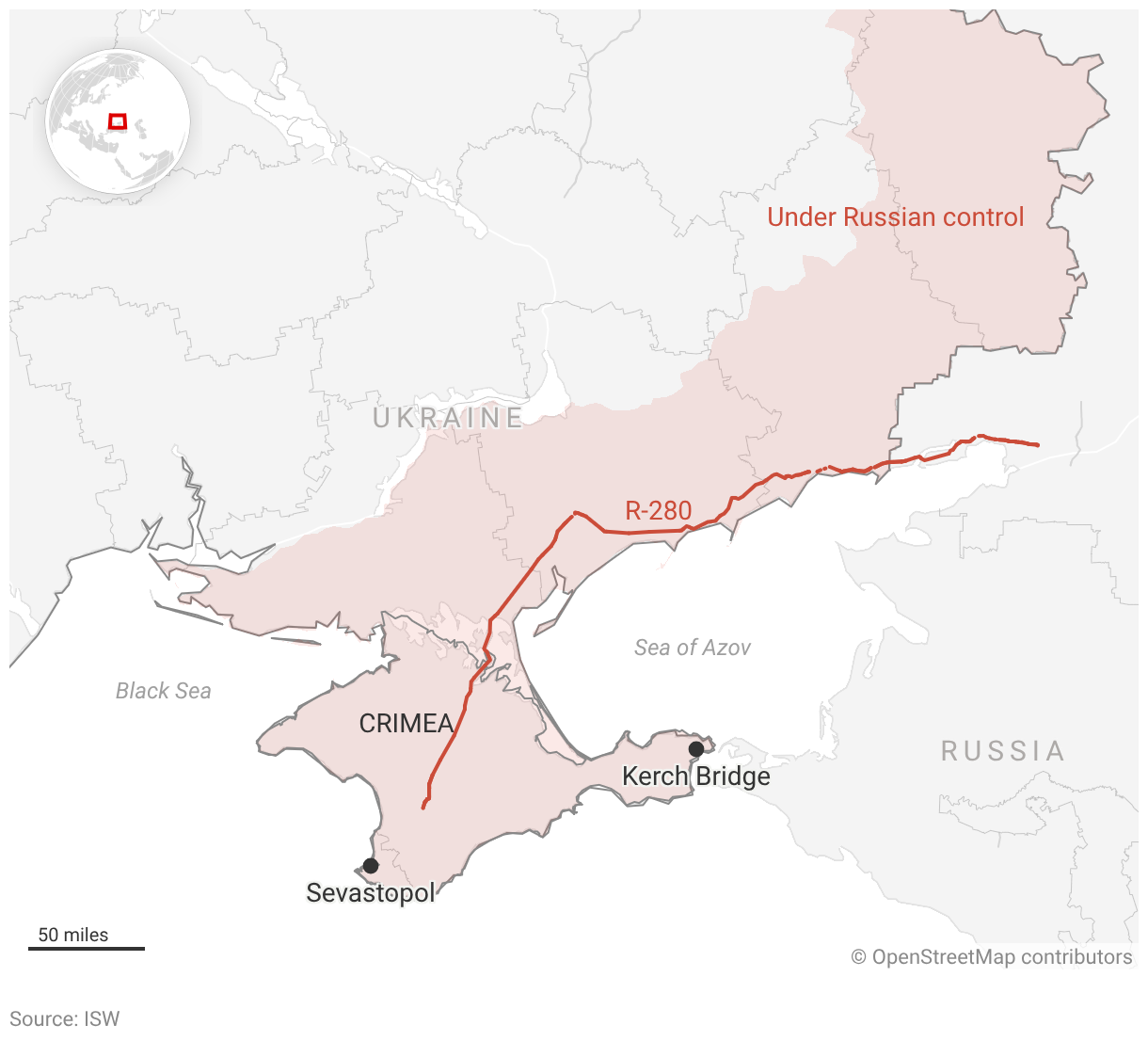 Ukraine suffocates Crimea: Besieged access routes by land, sea, and air ...