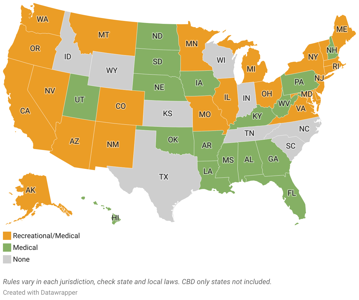 Marijuana Legalization built with Datawrapper