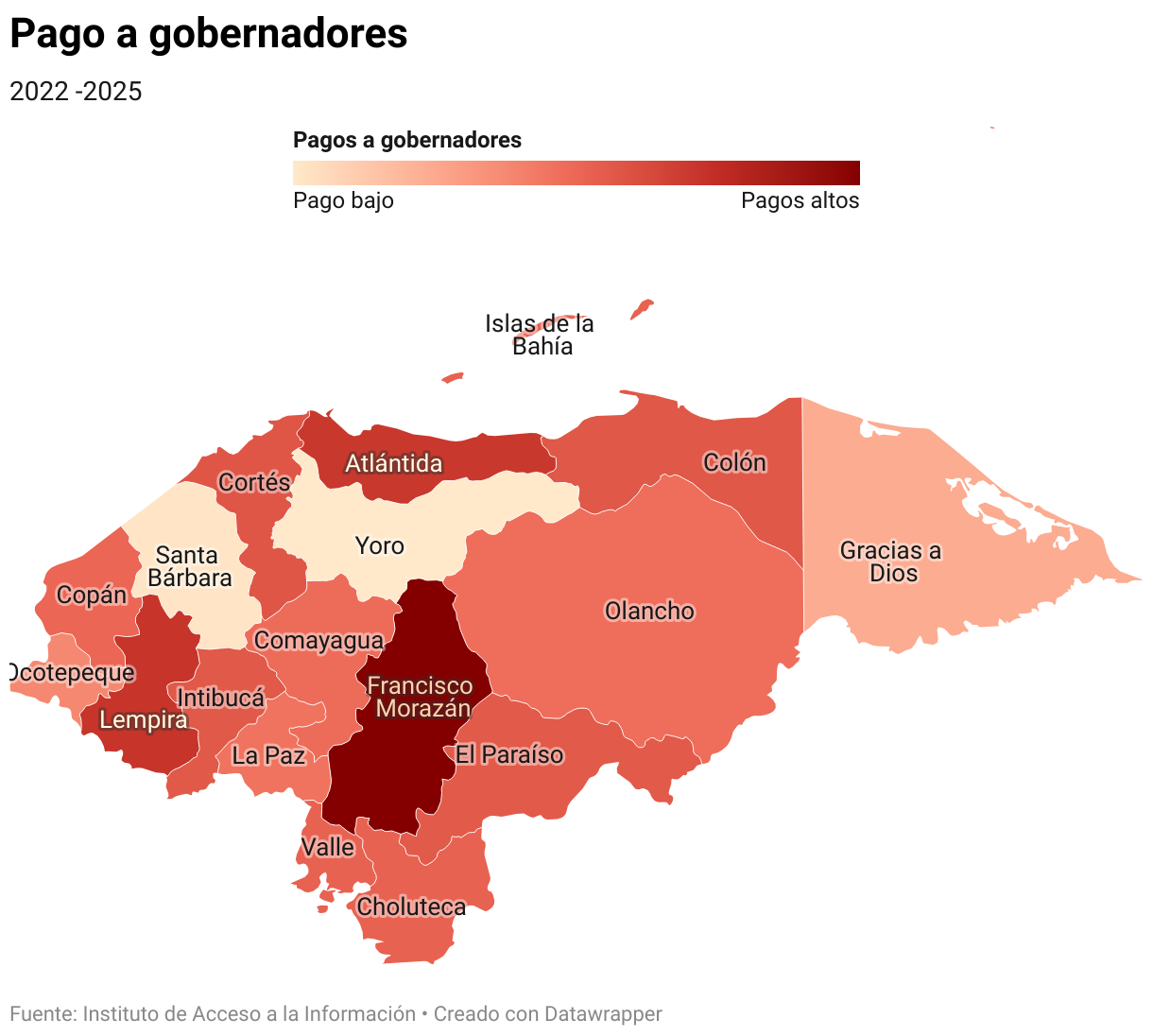 Pago a gobernadores (Mapa coroplético)