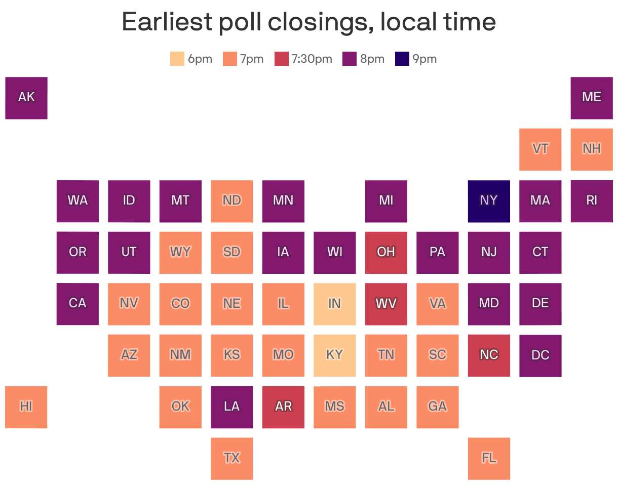 Election Day Where, when to vote and what time polls close Tuesday