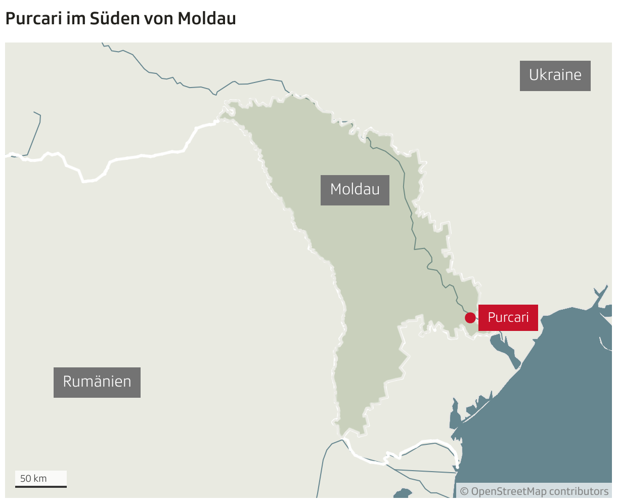 Purcari im Süden von Moldau (Locator-Karte)