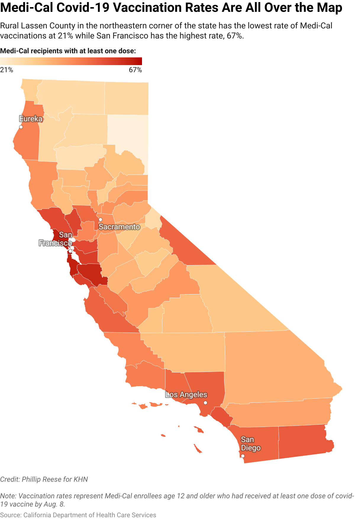Medi-Cal Covid-19 Vaccination Rates Are All Over the Map