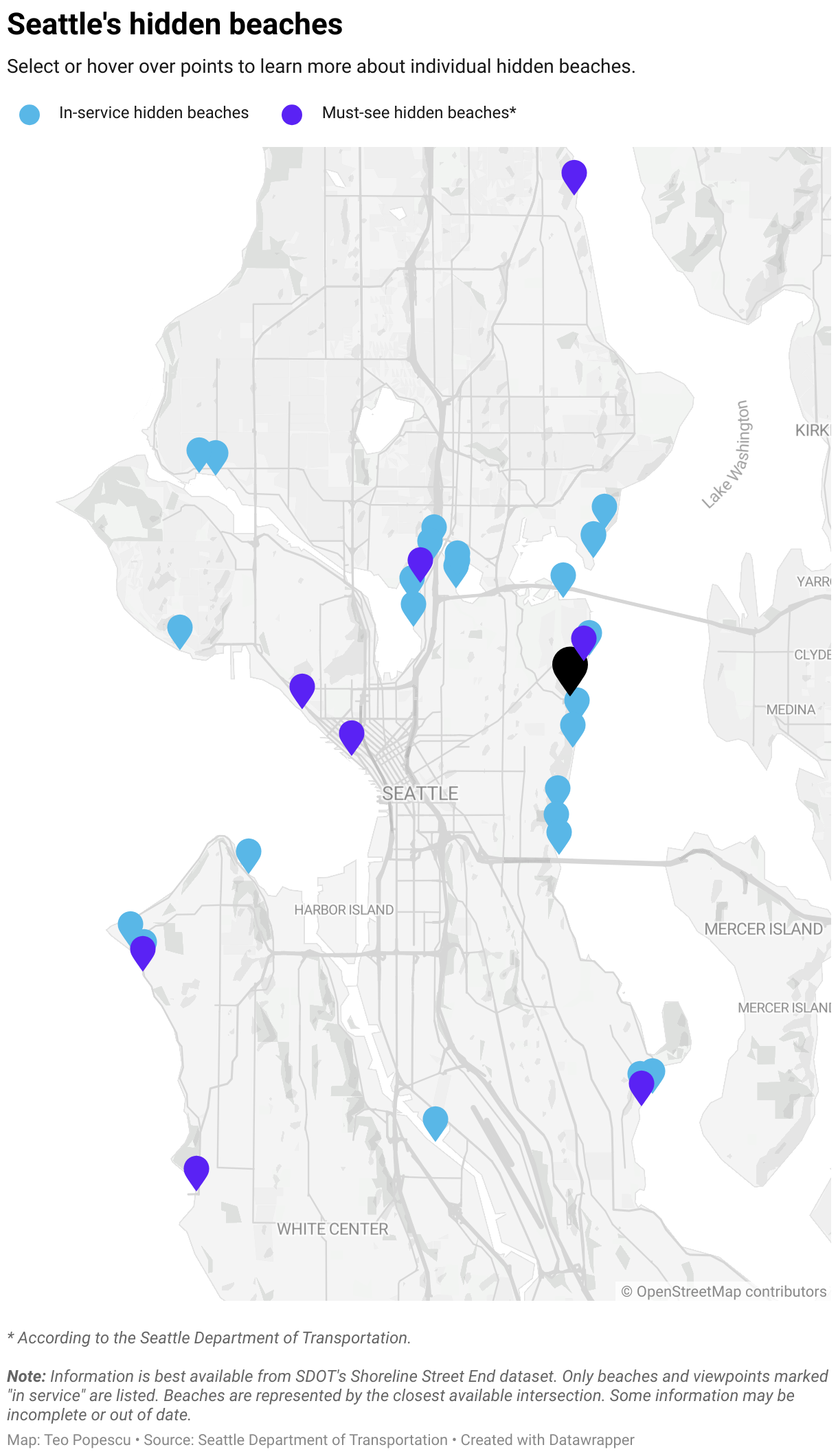 Seattle's hidden beaches 