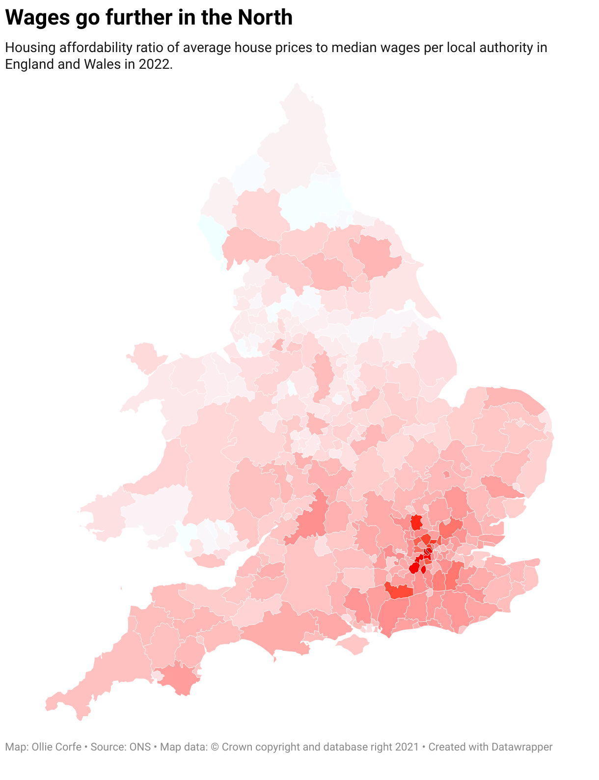Britain affordability map.