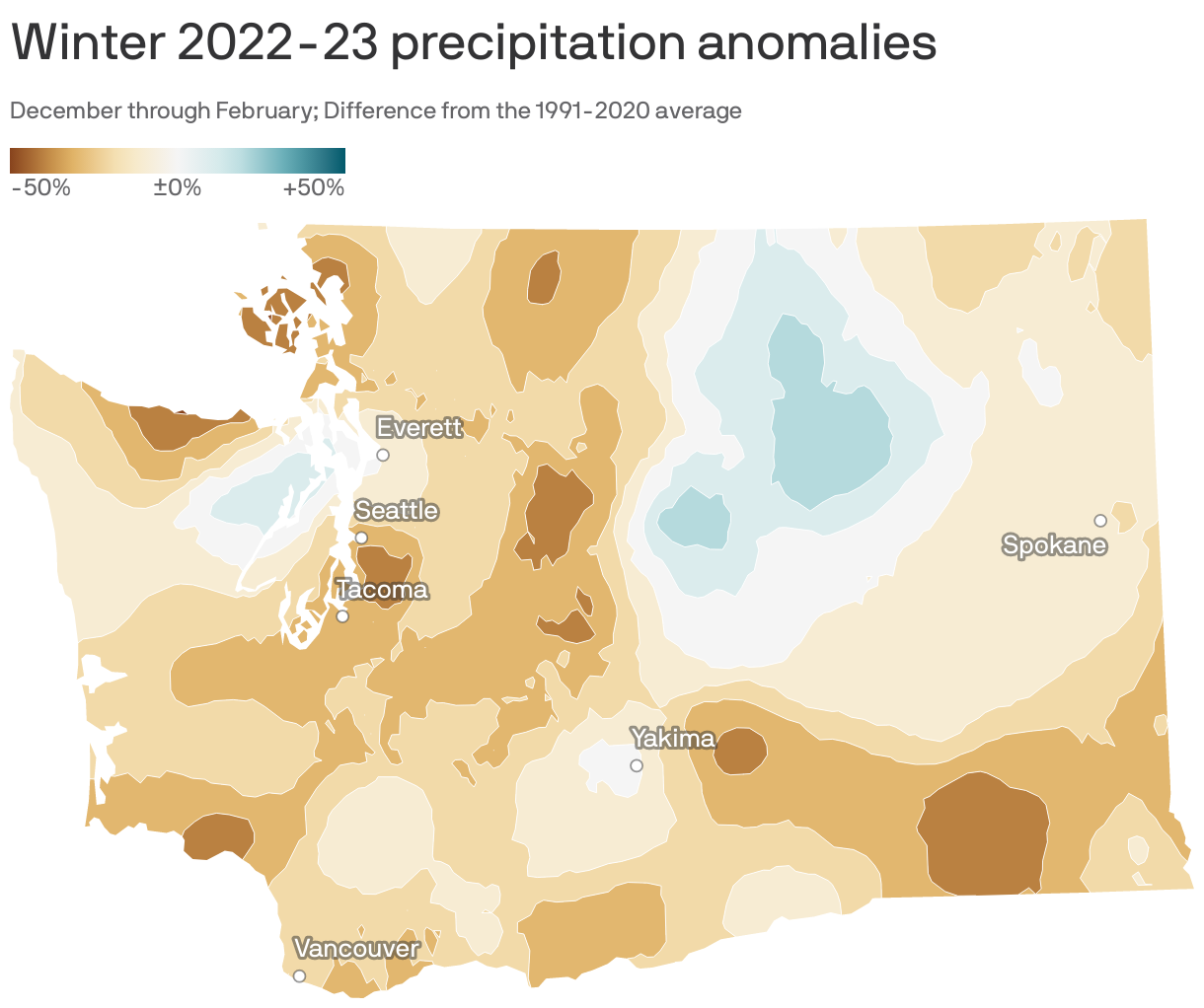 Winter 2022-23 precipitation anomalies