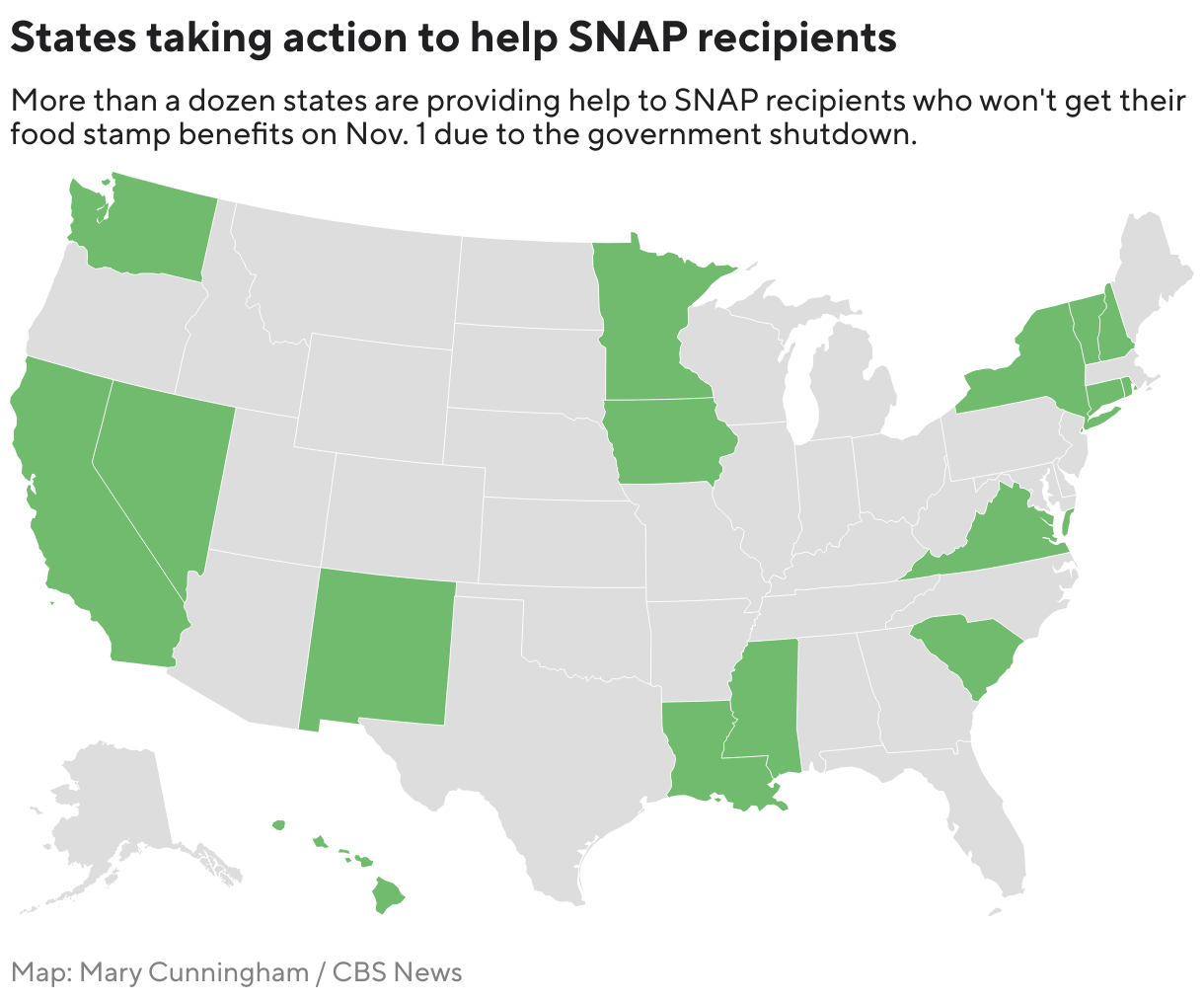 राज्य स्नैप प्राप्तकर्ताओं की मदद के लिए कार्रवाई कर रहे हैं (चोरोप्लेथ मानचित्र)