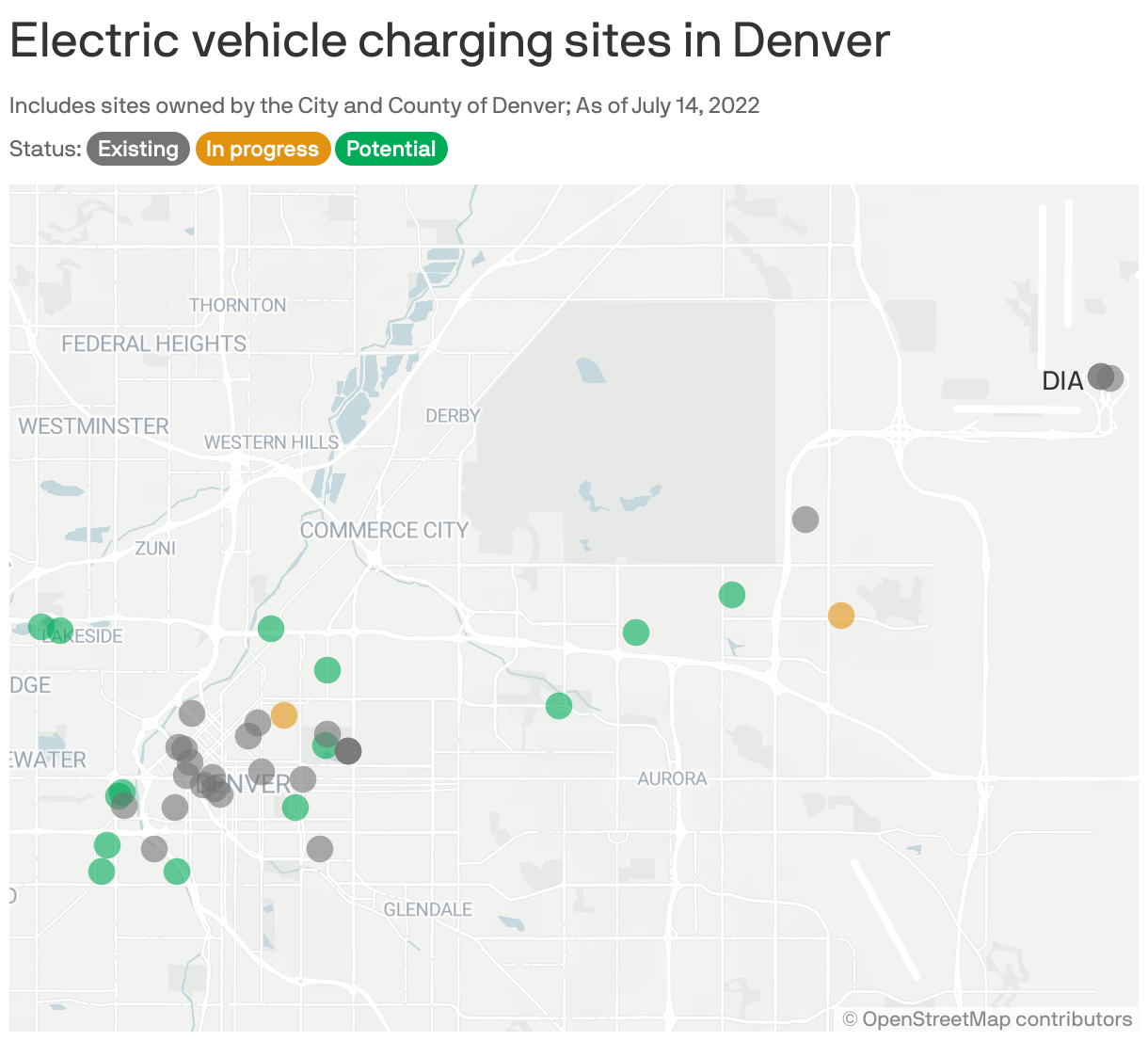 Where Denver wants to add electric vehicle charging stations Axios Denver
