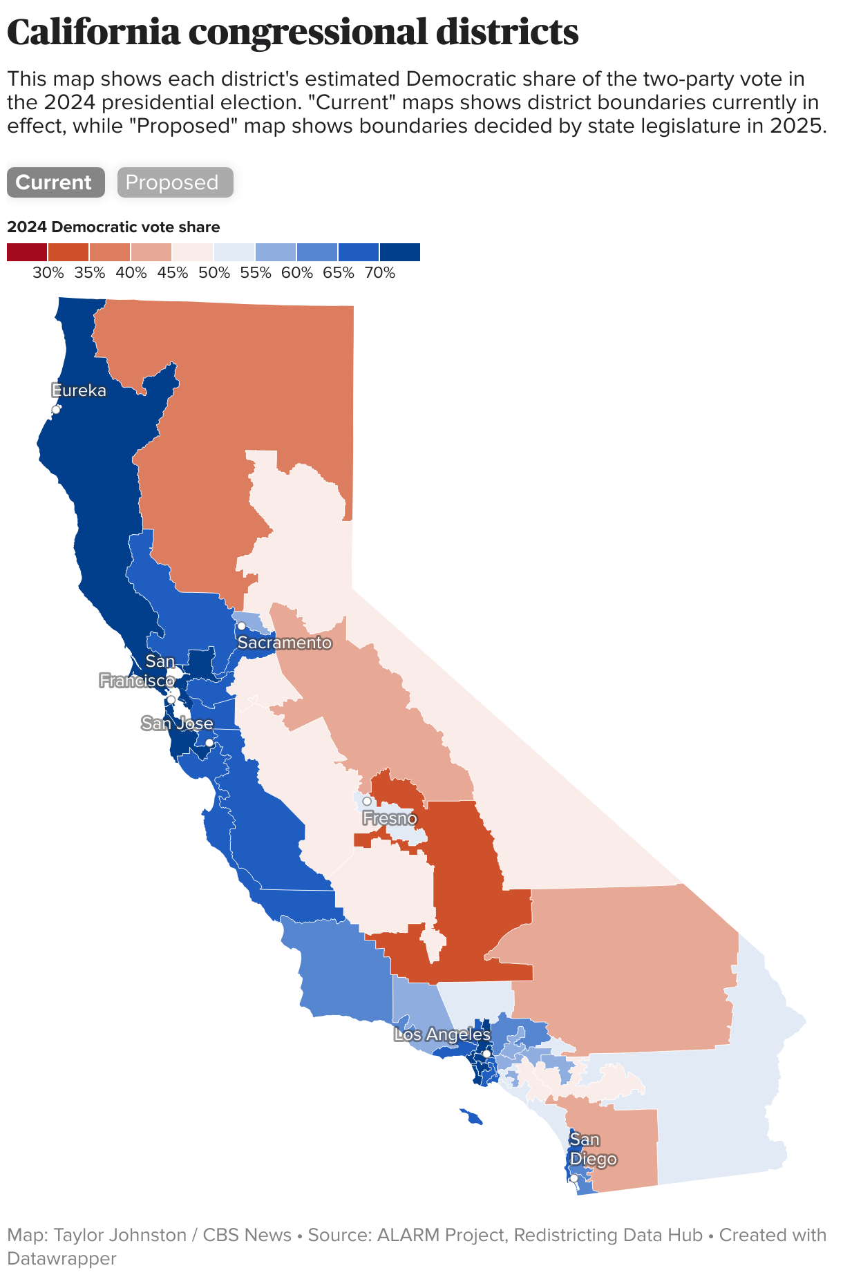 California congressional districts map