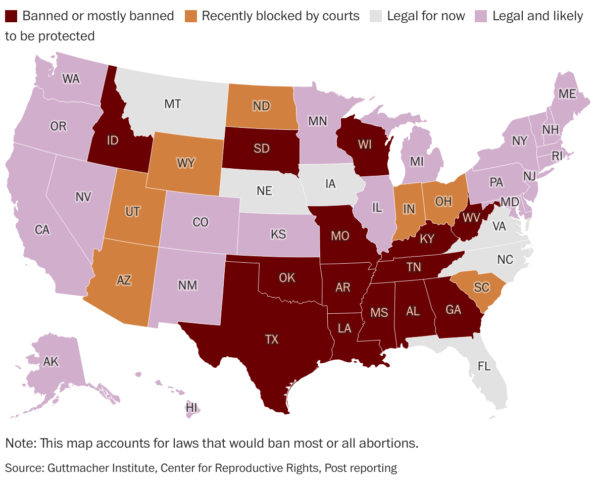 See which states have banned abortion The Washington Post
