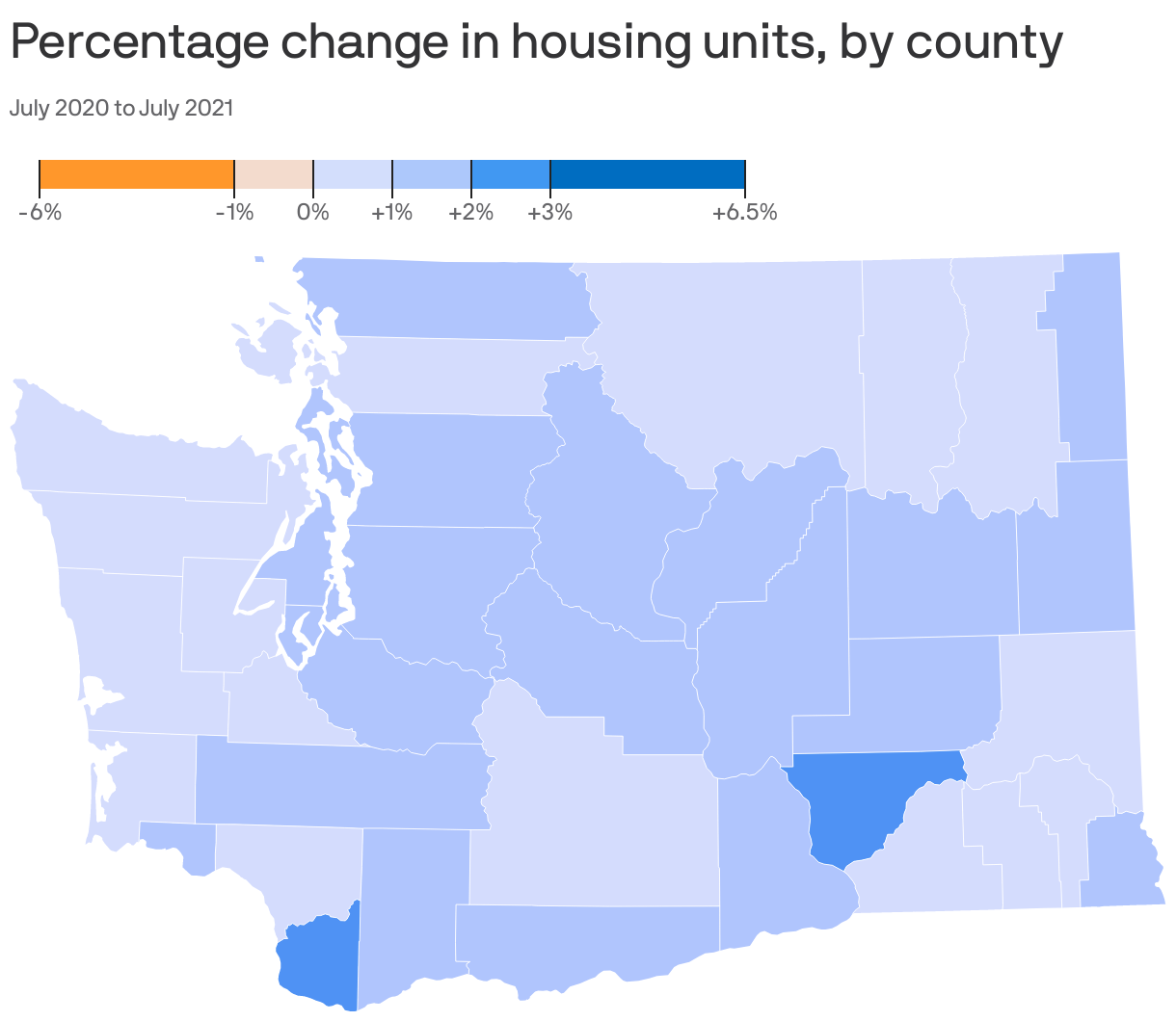 For housing growth, King County lags other parts of Washington state