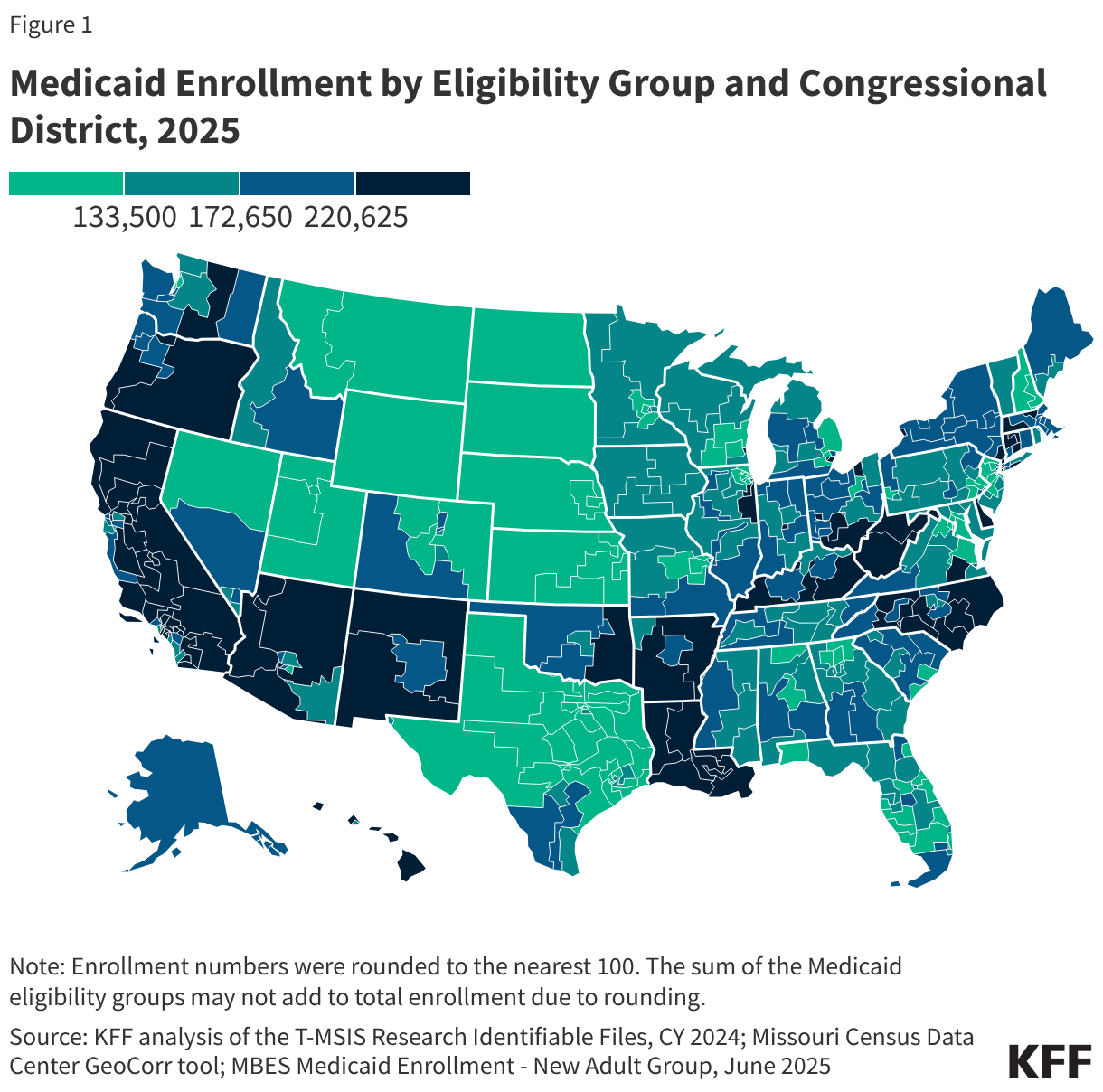 Congressional District Interactive Map: Medicaid Enrollment by Eligibility Group