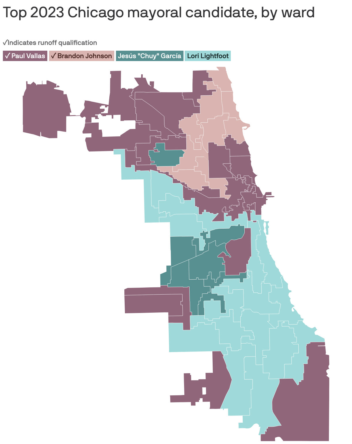 Where Chicago's mayoral candidates won the most votes - Axios Chicago