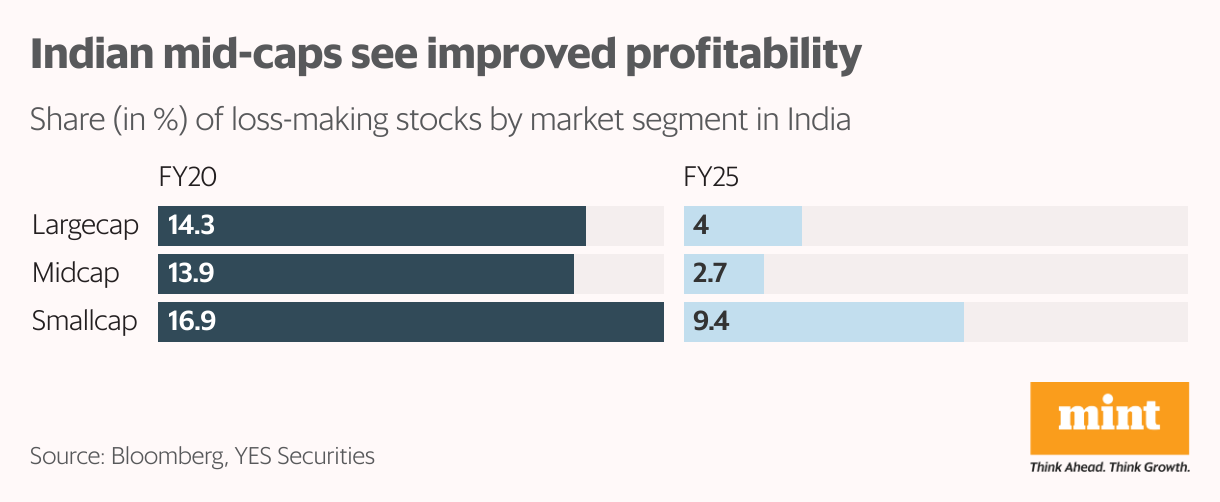 India and Japan lead major markets in profitability (Split Bars)