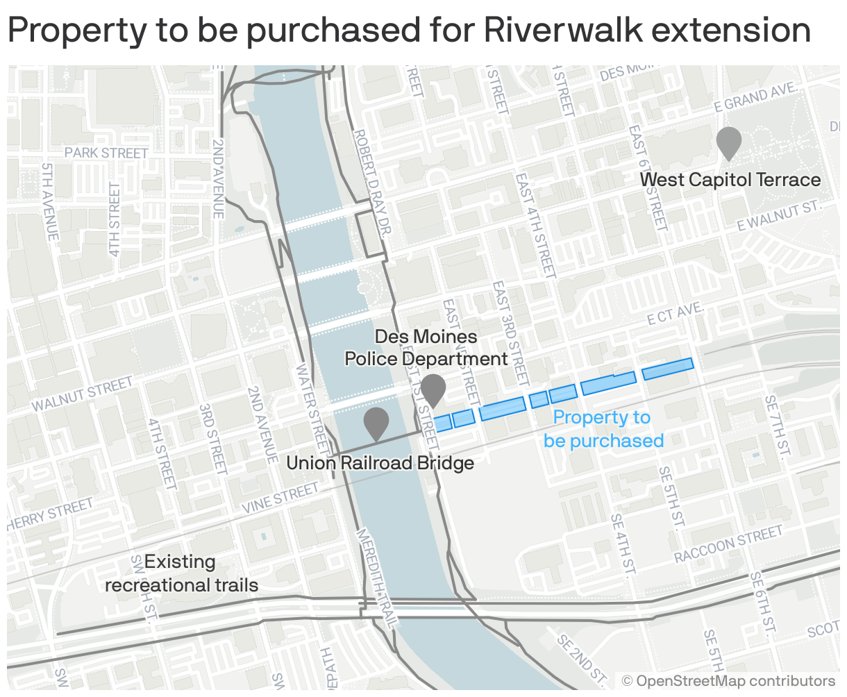 Property to be purchased for Riverwalk extension