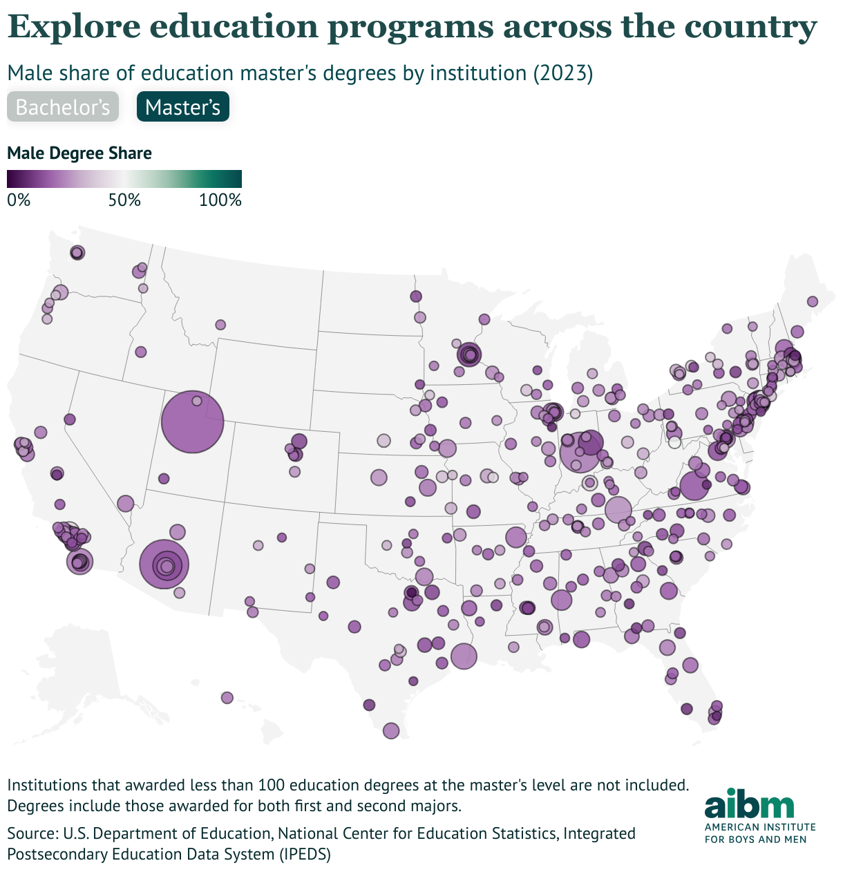 Explore education programs across the country (Symbol map)