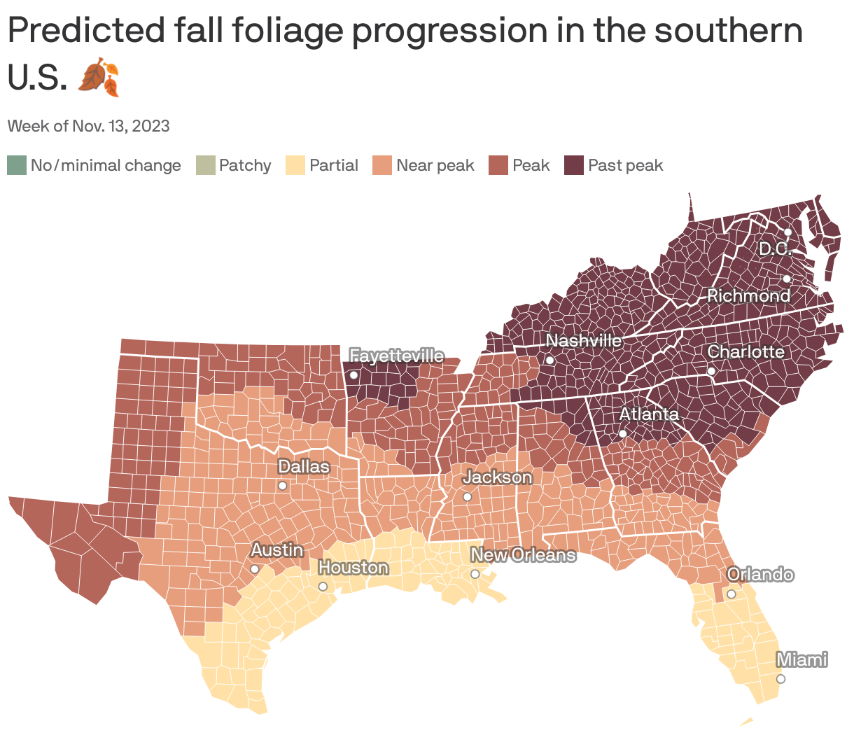 When peak fall foliage will come to Northwest Arkansas Axios NW Arkansas