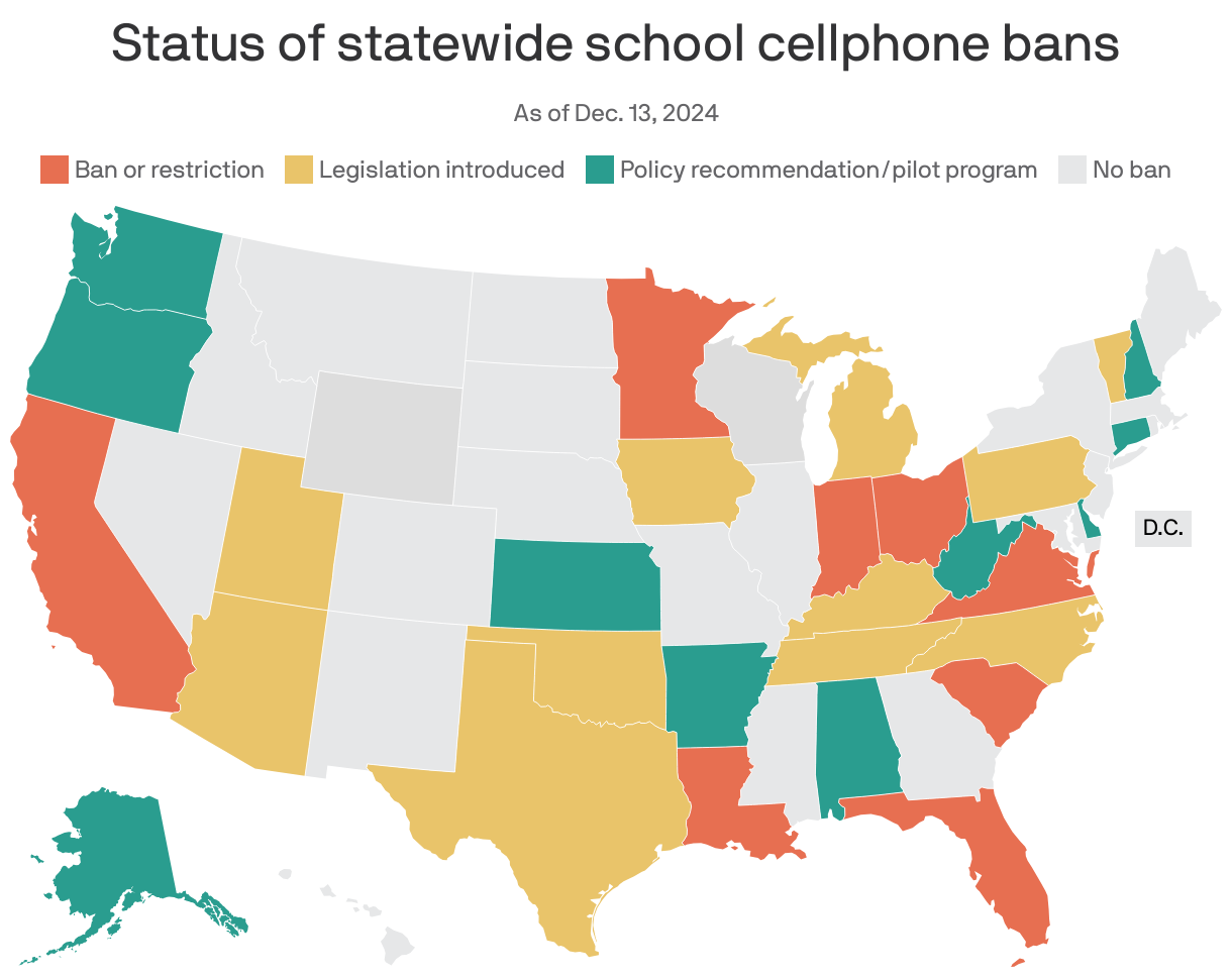 DallasFort Worth school districts ban cellphone use Axios Dallas