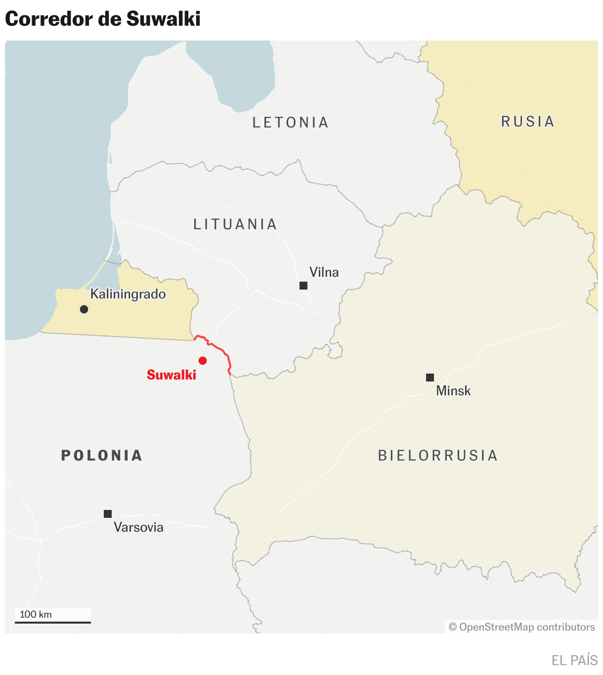 Corredor de Suwalki (Mapas de ubicación)