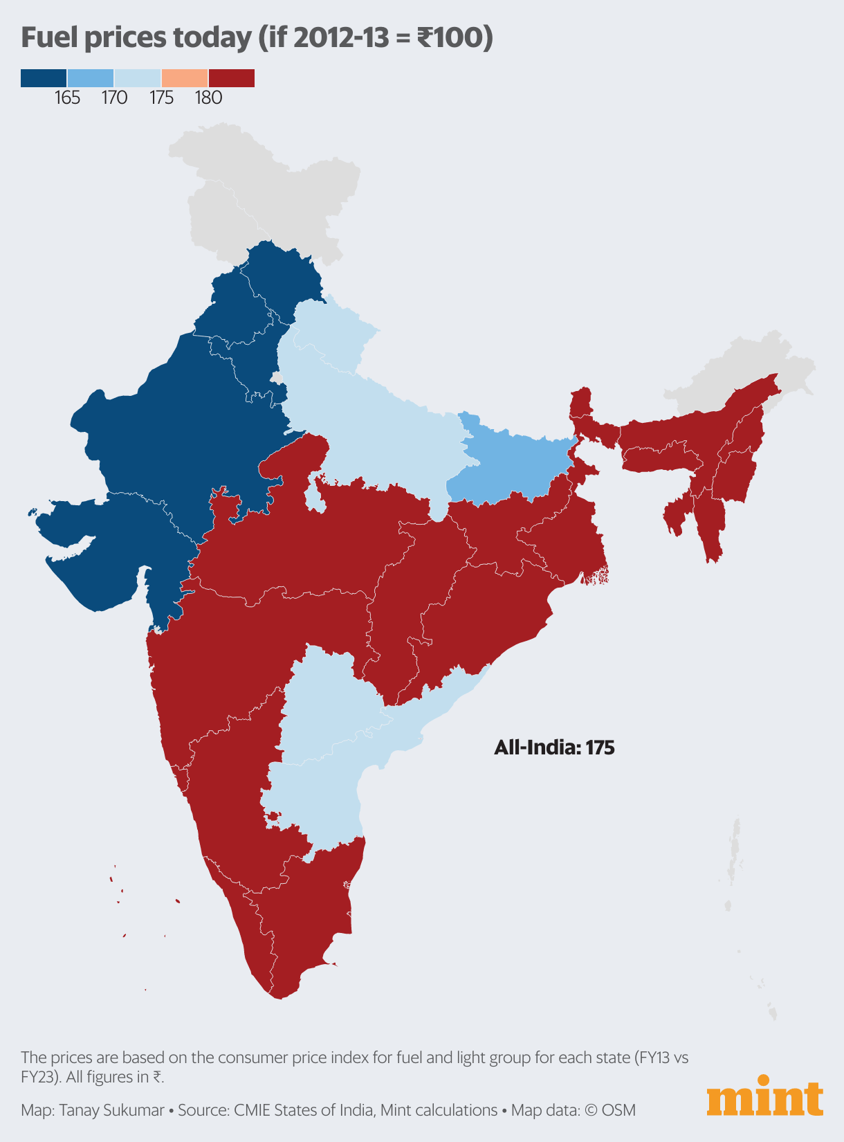 In charts: Does your state face an inflation curse? | Mint