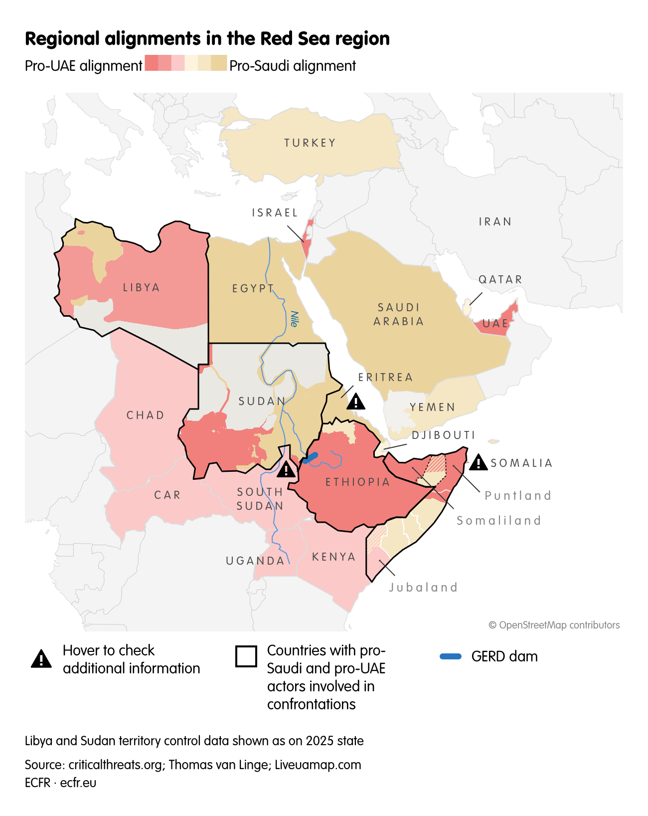 Regional alignments in the Red Sea region