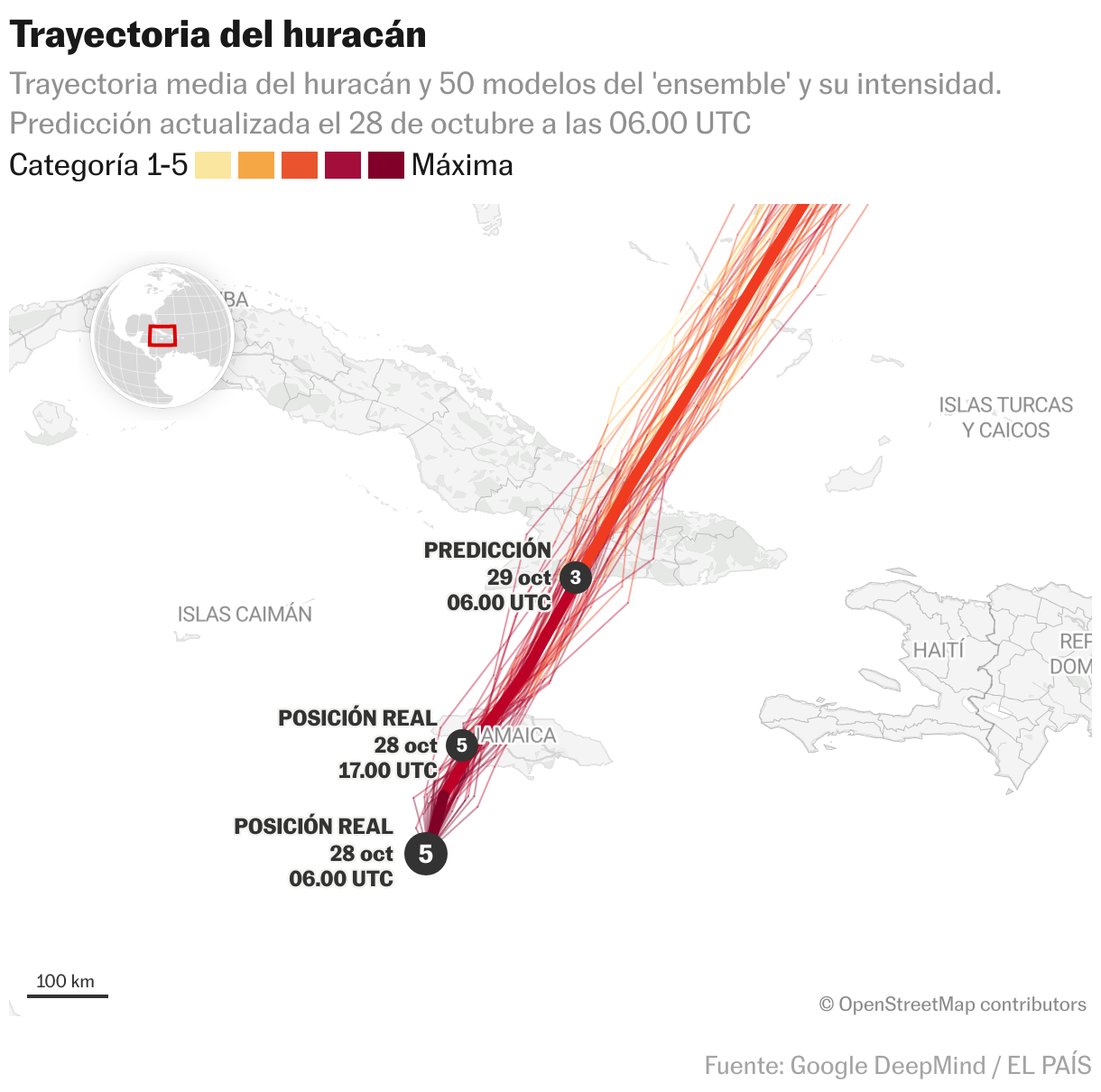 Trayectoria del huracán (Mapas de ubicación)