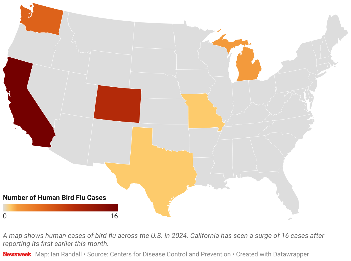 Chook flu outbreak: Map unearths showed US human circumstances